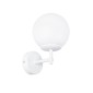 GloboStar® DALPH 203-0030 Vintage Επιτοίχιο Φωτιστικό Απλίκα Μονόφωτο 1 x E27 IP20 Λευκό Μέταλλο με Λευκό Γυαλί - M15 x Π18 x Υ24.5cm