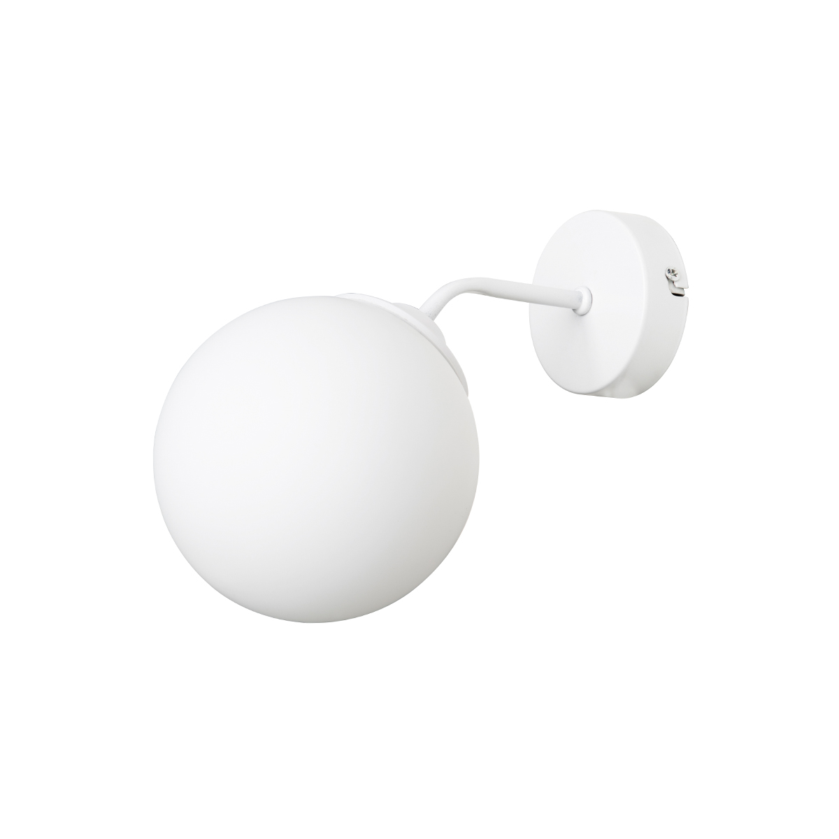 GloboStar® DALPH 203-0035 Vintage Επιτοίχιο Φωτιστικό Απλίκα Μονόφωτο 1 x E27 IP20 Λευκό Μέταλλο με Λευκό Γυαλί - M15 x Π18 x Υ22.5cm