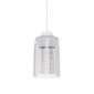 GloboStar® TORUS 203-0064 Μοντέρνο Κρεμαστό Φωτιστικό Καμπάνα Μονόφωτο 1 x E27 IP20 Λευκό Πλαστικό - Μ10 x Π10 x Υ77cm