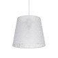 GloboStar® CONEY 203-0069 Μοντέρνο Κρεμαστό Φωτιστικό Καπέλο Μονόφωτο 1 x E27 IP20 Λευκό Ύφασμα - Μ26 x Π26 x Υ93cm
