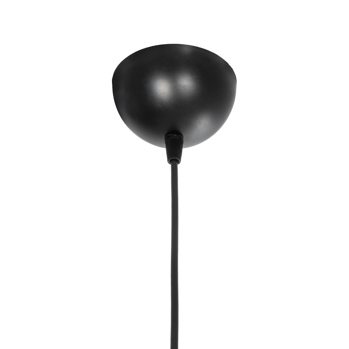 GloboStar® CONEY 203-0070 Μοντέρνο Κρεμαστό Φωτιστικό Καπέλο Μονόφωτο 1 x E27 IP20 Γκρι Διάτρητο  Ύφασμα - Μ26 x Π26 x Υ93cm