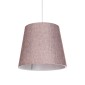 GloboStar® CONEY 203-0072 Μοντέρνο Κρεμαστό Φωτιστικό Καπέλο Μονόφωτο 1 x E27 IP20 Ροζ Ύφασμα - Μ26 x Π26 x Υ93cm