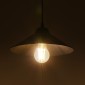 GloboStar® FONTE 203-0080 Μοντέρνο Κρεμαστό Φωτιστικό Καμπάνα Μονόφωτο 1 x E27 IP20 Μαύρο Πλαστικό - Μ25 x Π25 x Υ90cm