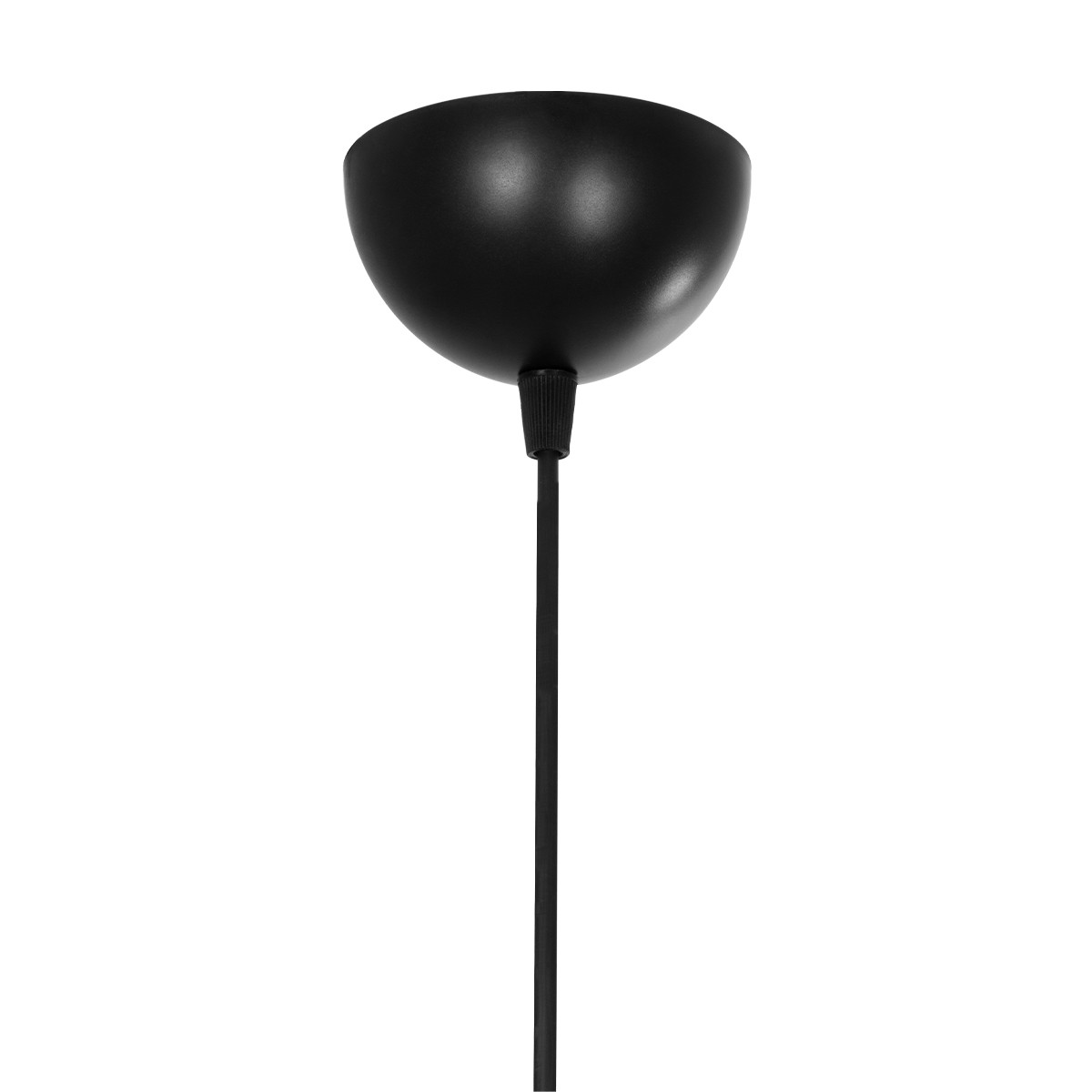 GloboStar® FONTE 203-0080 Μοντέρνο Κρεμαστό Φωτιστικό Καμπάνα Μονόφωτο 1 x E27 IP20 Μαύρο Πλαστικό - Μ25 x Π25 x Υ90cm