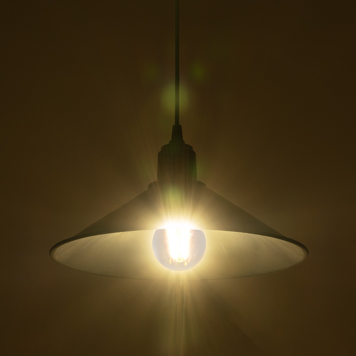 GloboStar® FERRO 203-0084 Μοντέρνο Κρεμαστό Φωτιστικό Καμπάνα Μονόφωτο 1 x E27 IP20 Μαύρο Πλαστικό - Μ30 x Π30 x Υ90cm