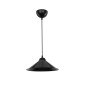 GloboStar® FERRO 203-0084 Μοντέρνο Κρεμαστό Φωτιστικό Καμπάνα Μονόφωτο 1 x E27 IP20 Μαύρο Πλαστικό - Μ30 x Π30 x Υ90cm