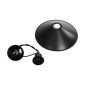 GloboStar® FERRO 203-0084 Μοντέρνο Κρεμαστό Φωτιστικό Καμπάνα Μονόφωτο 1 x E27 IP20 Μαύρο Πλαστικό - Μ30 x Π30 x Υ90cm