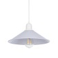 GloboStar® FERRO 203-0087 Μοντέρνο Κρεμαστό Φωτιστικό Καμπάνα Μονόφωτο 1 x E27 IP20 Λευκό Πλαστικό - Μ30 x Π30 x Υ90cm