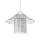 GloboStar® Promo 203-0088 Μοντέρνο Κρεμαστό Φωτιστικό Καμπάνα Μονόφωτο 1 x E27 IP20 Λευκό Πλαστικό - Μ25.5 x Π25.5 x Υ90cm