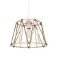 GloboStar® JUTE 203-0092 Μοντέρνο Κρεμαστό Φωτιστικό Σχοινί Μονόφωτο 1 x E27 IP20 Μπεζ Μεταλλό με Μπεζ Σχοινί- Μ30 x Π30 x Υ75cm
