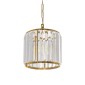 GloboStar® GLAMOROUS 203-0093 Κρύσταλλο Κρεμαστό Φωτιστικό Κρύσταλλα Μονόφωτο 1 x E27 IP20 Χρυσό Μεταλλό με Κρύσταλλο - Μ20 x Π20 x Υ45cm