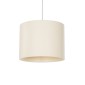 GloboStar® BLAZE 203-0106 Μοντέρνο Κρεμαστό Φωτιστικό Καπέλο Μονόφωτο 1 x E27 IP20 Μπεζ Ύφασμα - Μ22 x Π22 x Υ90cm