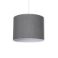 GloboStar® BLAZE 203-0108 Μοντέρνο Κρεμαστό Φωτιστικό Καπέλο Μονόφωτο 1 x E27 IP20 Γκρι Ύφασμα - Μ22 x Π22 x Υ90cm