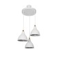 GloboStar® RADE 203-0128 Vintage Κρεμαστό Φωτιστικό Καμπάνα Τρίφωτο 3 x E27 IP20 Λευκό Πλαστικό - Μ40 x Π40 x Υ80cm