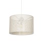 GloboStar® CLAIRIE 203-0137 Μοντέρνο Κρεμαστό Φωτιστικό Καπέλο Μονόφωτο 1 x E27 IP20 Λευκό Ύφασμα - Μ30 x Π30 x Υ93cm