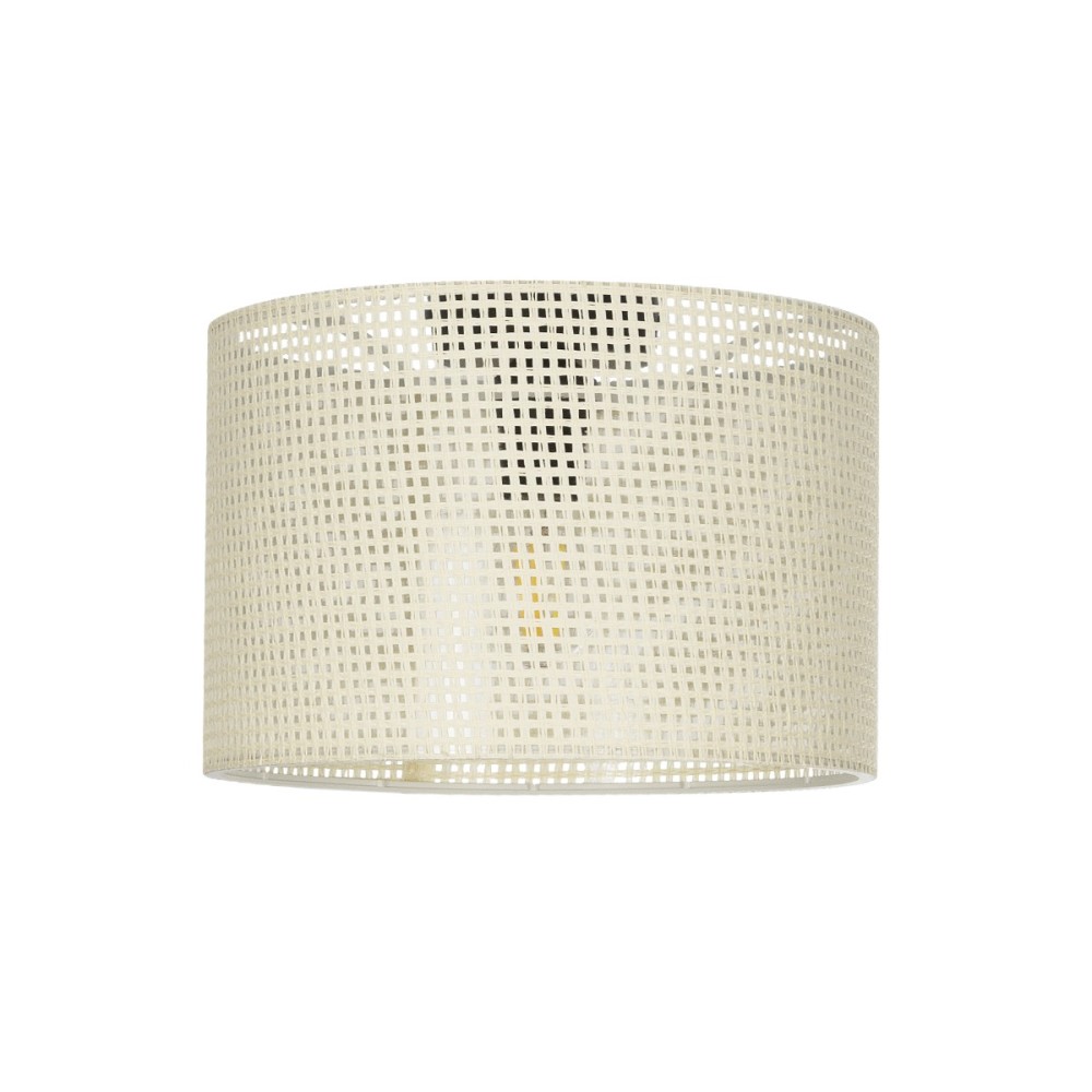 GloboStar® CILIO 203-0150 Μοντέρνο Φωτιστικό Οροφής Καπέλο Μονόφωτο 1 x E27 IP20 Λευκό Διάτρητο Ύφασμα - Μ30 x Π30 x Υ22cm