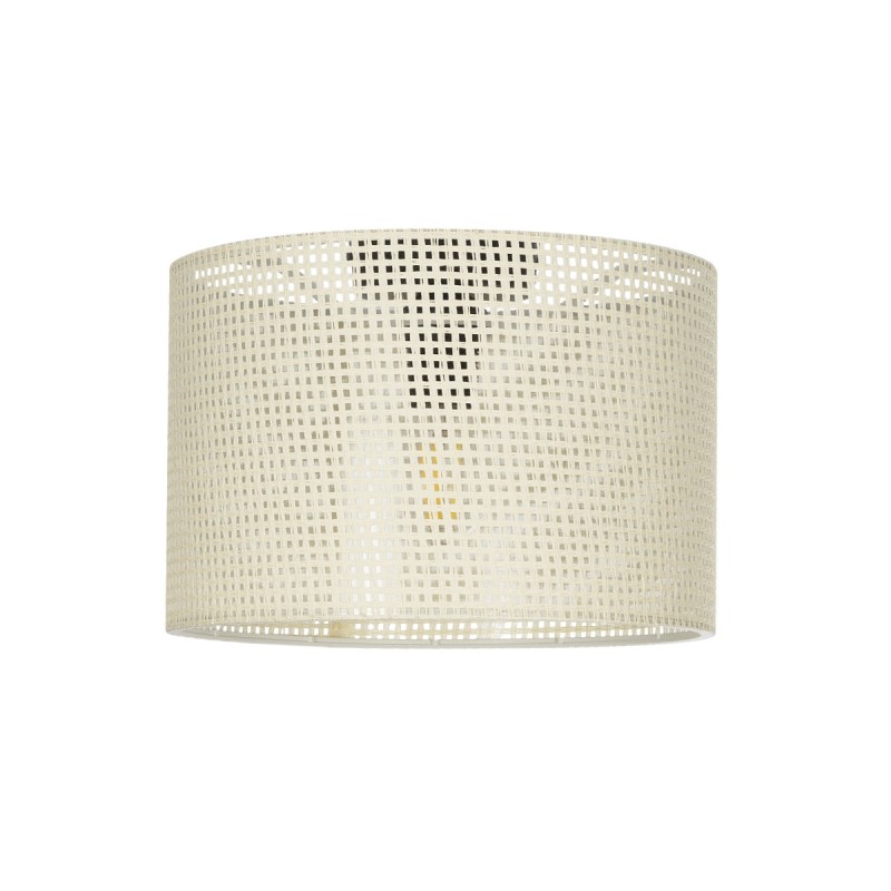 GloboStar® CILIO 203-0150 Μοντέρνο Φωτιστικό Οροφής Καπέλο Μονόφωτο 1 x E27 IP20 Λευκό Διάτρητο Ύφασμα - Μ30 x Π30 x Υ22cm