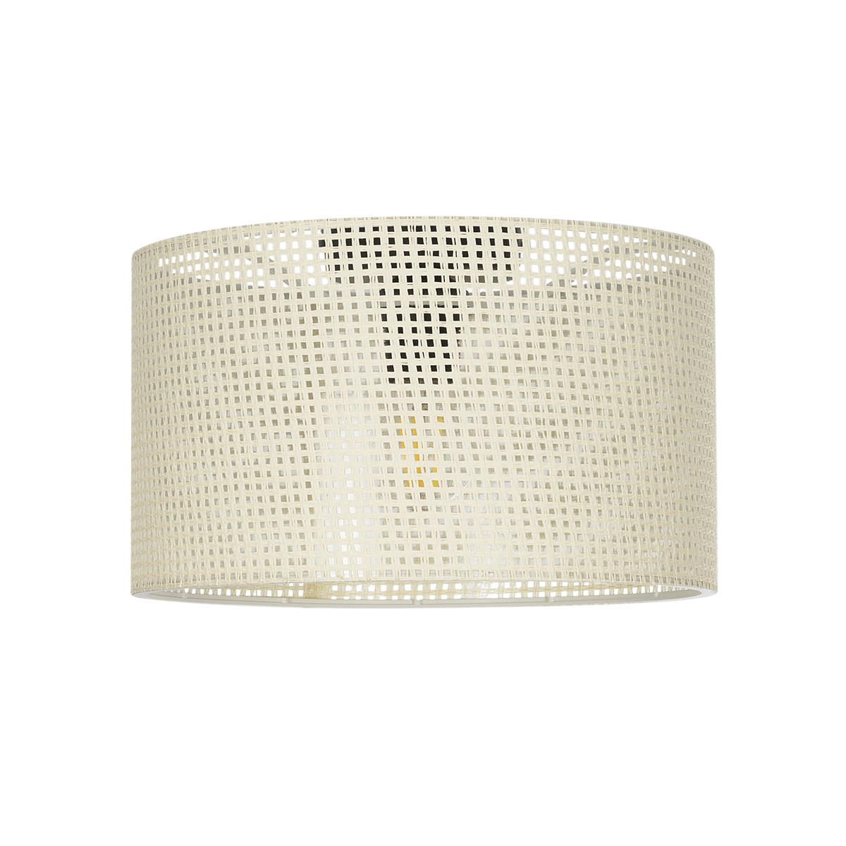 GloboStar® CILIO 203-0155 Μοντέρνο Φωτιστικό Οροφής Καπέλο Μονόφωτο 1 x E27 IP20 Λευκό Διάτρητο Ύφασμα - Μ38 x Π38 x Υ21cm