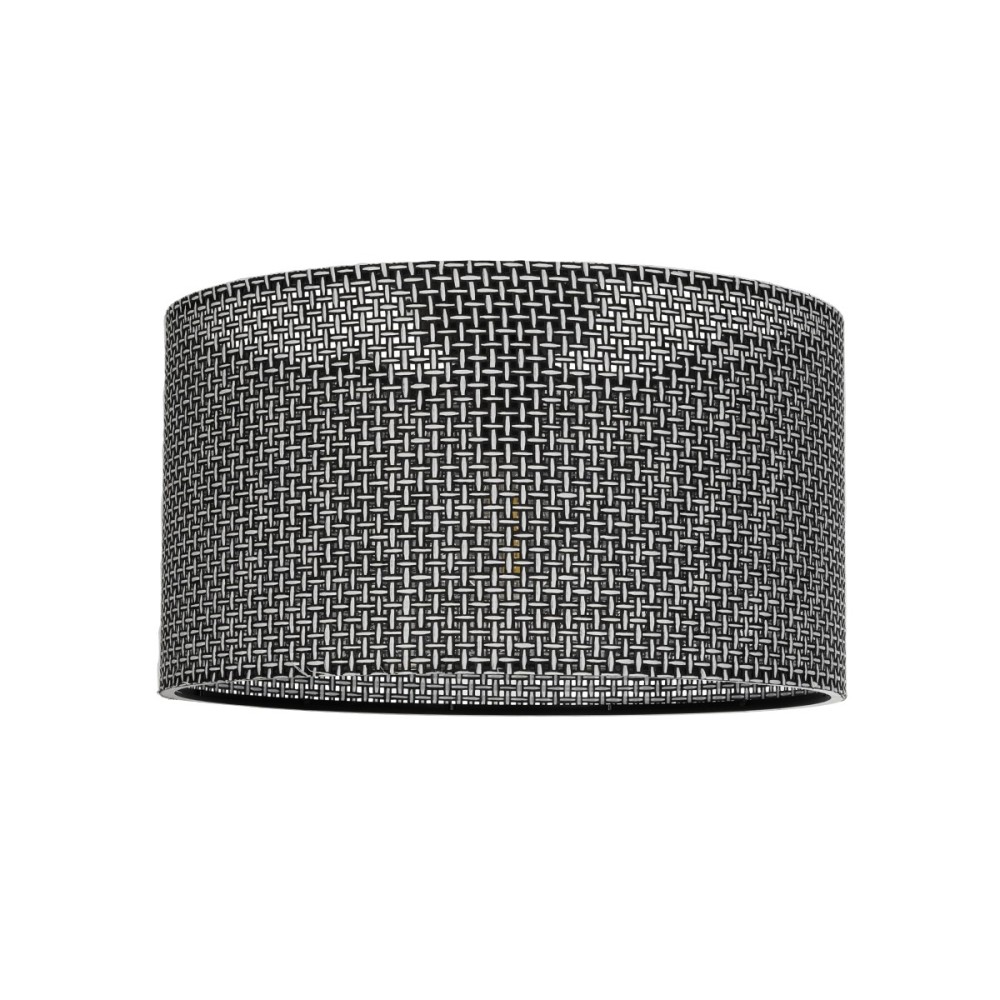 GloboStar® CILIO 203-0157 Μοντέρνο Φωτιστικό Οροφής Καπέλο Μονόφωτο 1 x E27 IP20 Μαύρο Διάτρητο Ύφασμα - Μ38 x Π38 x Υ23cm