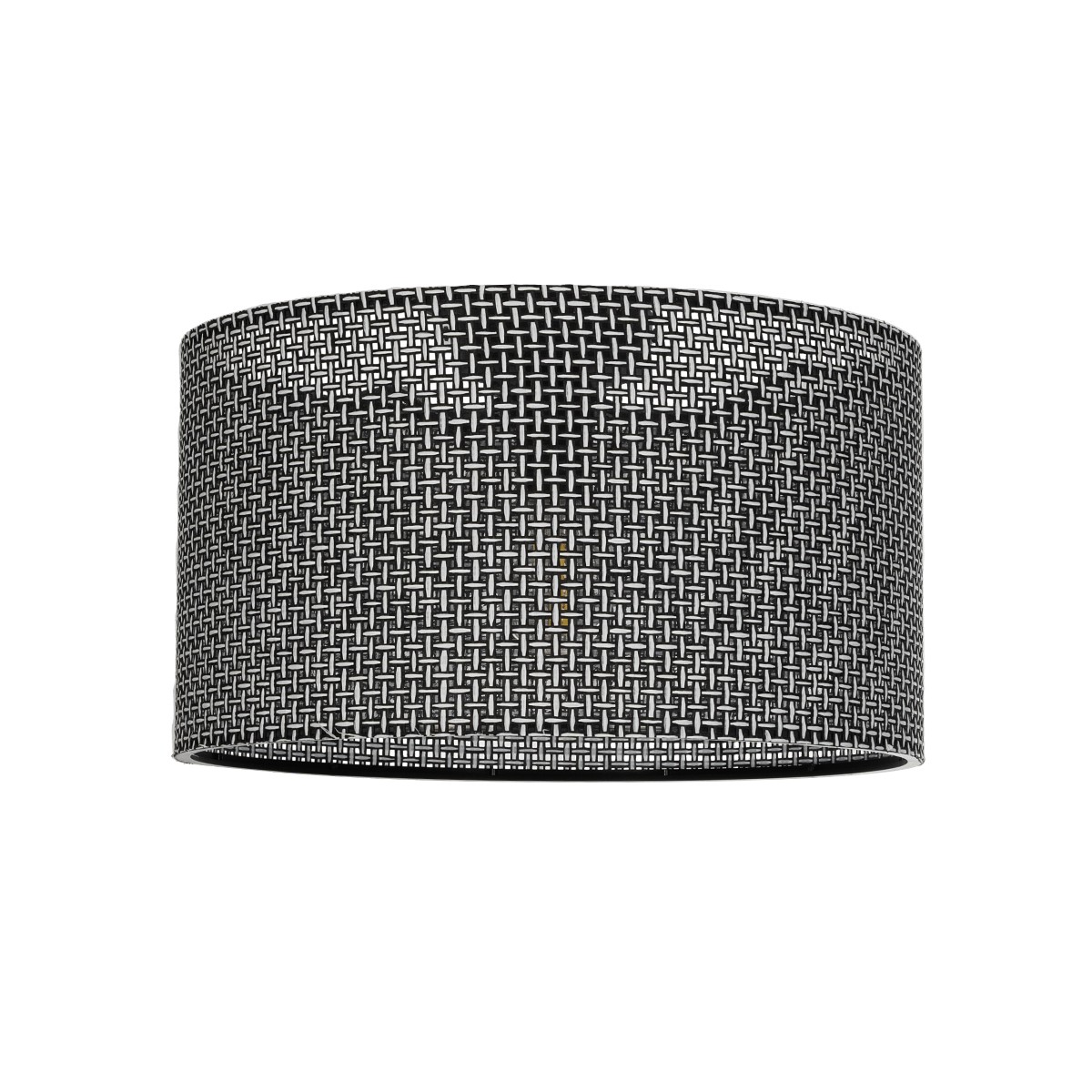 GloboStar® CILIO 203-0157 Μοντέρνο Φωτιστικό Οροφής Καπέλο Μονόφωτο 1 x E27 IP20 Μαύρο Διάτρητο Ύφασμα - Μ38 x Π38 x Υ21cm
