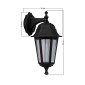GloboStar® VITRO 203-0191 Vintage Επιτοίχιο Φωτιστικό Φαναράκι Μονόφωτο 1 x E27 IP44 Μαύρο Πλαστικό Σώμα - Μ19 x Π16 x Υ34cm