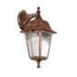 GloboStar® SOLME 203-0216 Vintage Επιτοίχιο Φωτιστικό Φαναράκι Μονόφωτο 1 x E27 IP44 Χάλκινο Πλαστικό Σώμα - Μ19 x Π15 x Υ35cm