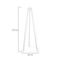GloboStar® TRIPOD 203-0259 Μοντέρνο Επιδαπέδιο Φωτιστικό Μονόφωτο 1 x E27 IP20 Λευκό Ξύλο - Μ38 x Π38 x Υ120cm