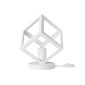 GloboStar® DISE 203-0273 Μοντέρνο Eπιτραπέζιο Φωτιστικό Μονόφωτο 1 x E27 IP20 Λευκό Πλαστικό - Μ28 x Π28 x Υ29cm