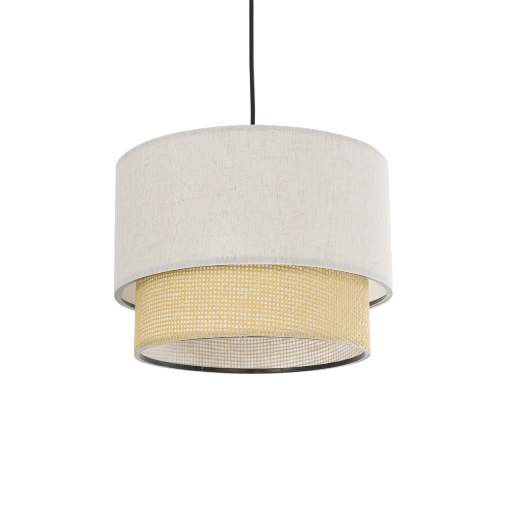 GLOBOSTAR® BIGGIE 204-0099 Μοντέρνο Κρεμαστό Φωτιστικό Οροφής με Ντουί 1 x E27 AC 220-240V IP20 - Μπεζ - Μ30 x Π30 x Υ23,5cm