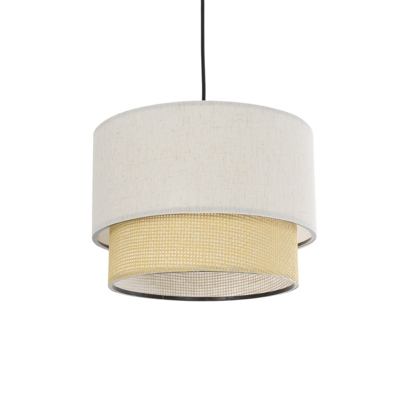 GLOBOSTAR® BIGGIE 204-0099 Μοντέρνο Κρεμαστό Φωτιστικό Οροφής με Ντουί 1 x E27 AC 220-240V IP20 - Μπεζ - Μ30 x Π30 x Υ23,5cm