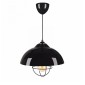 GloboStar® INDUSTRY 204-0110 Μοντέρνο Κρεμαστό Φωτιστικό Καμπάνα Μονόφωτο 1 x E27 IP20 Μαύρο Μέταλλο - Μ30 x Π30 x Υ70cm
