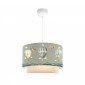 GloboStar® BALLON 204-0120 Παιδικό Κρεμαστό Φωτιστικό Φιγούρα Μονόφωτο 1 x E27 IP20 Πολύχρωμο Ύφασμα - Μ30 x Π30 x Υ70cm