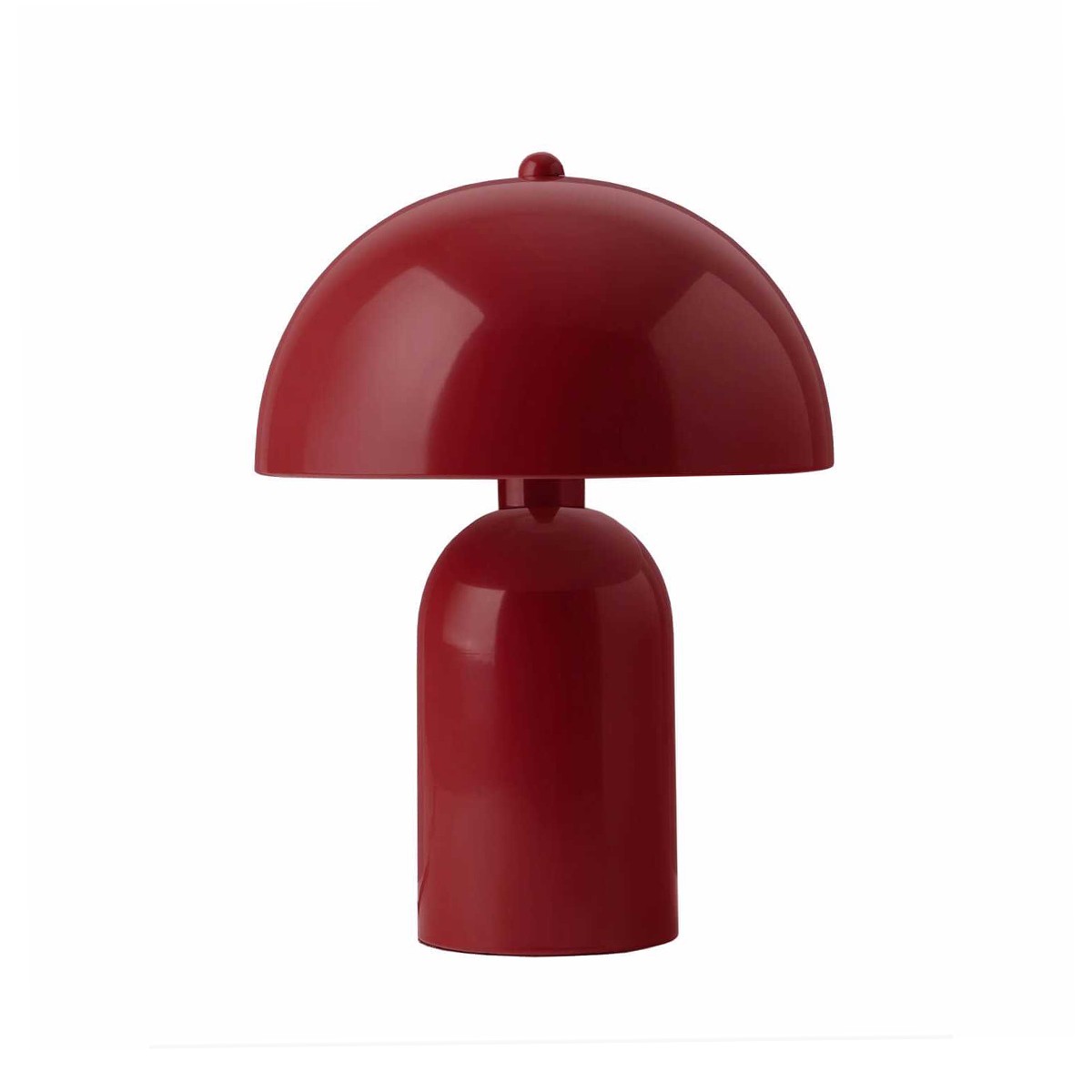 GloboStar® GASCO 204-0148 Μοντέρνο Eπιτραπέζιο Φωτιστικό Μονόφωτο 1 x E27 IP20 Κόκκινο Μέταλλο - Μ25 x Π25 x Υ35cm