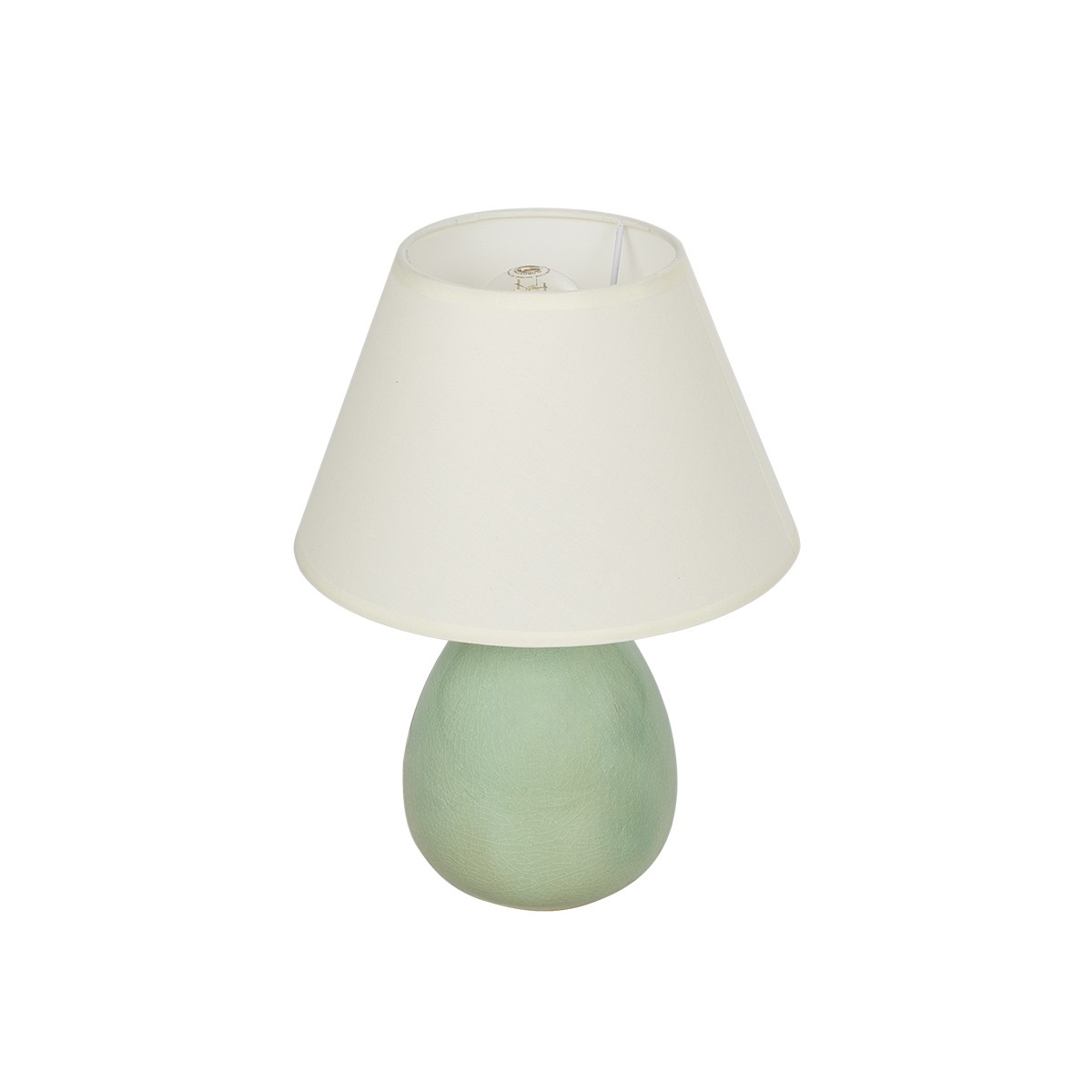 GLOBOSTAR® CESTA 204-0182 Μοντέρνο Επιτραπέζιο Φωτιστικό Πορτατίφ με Ντουί 1 x E27 AC 220-240V IP20 - Λαδί & Μπεζ - Μ22 x Π22 x Υ30cm