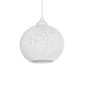 GLOBOSTAR® SOLEI 205-0009 Boho Κρεμαστό Φωτιστικό Οροφής με Ντουί 1 x E27 AC 220-240V IP20 - Λευκό - M20 x Π20 x Υ25cm