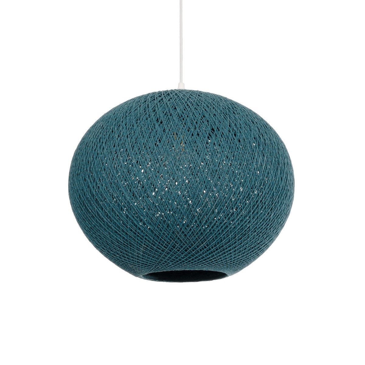 GLOBOSTAR® SOLEI 205-0010 Boho Κρεμαστό Φωτιστικό Οροφής με Ντουί 1 x E27 AC 220-240V IP20 - Τιρκουάζ - M40 x Π40 x Υ36cm