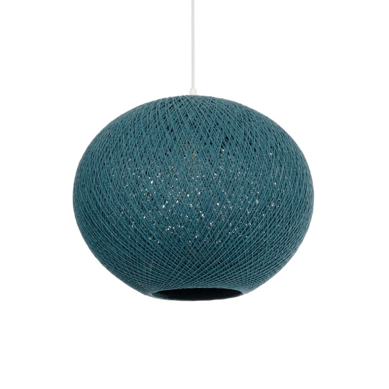 GLOBOSTAR® SOLEI 205-0010 Boho Κρεμαστό Φωτιστικό Οροφής με Ντουί 1 x E27 AC 220-240V IP20 - Τιρκουάζ - M40 x Π40 x Υ36cm