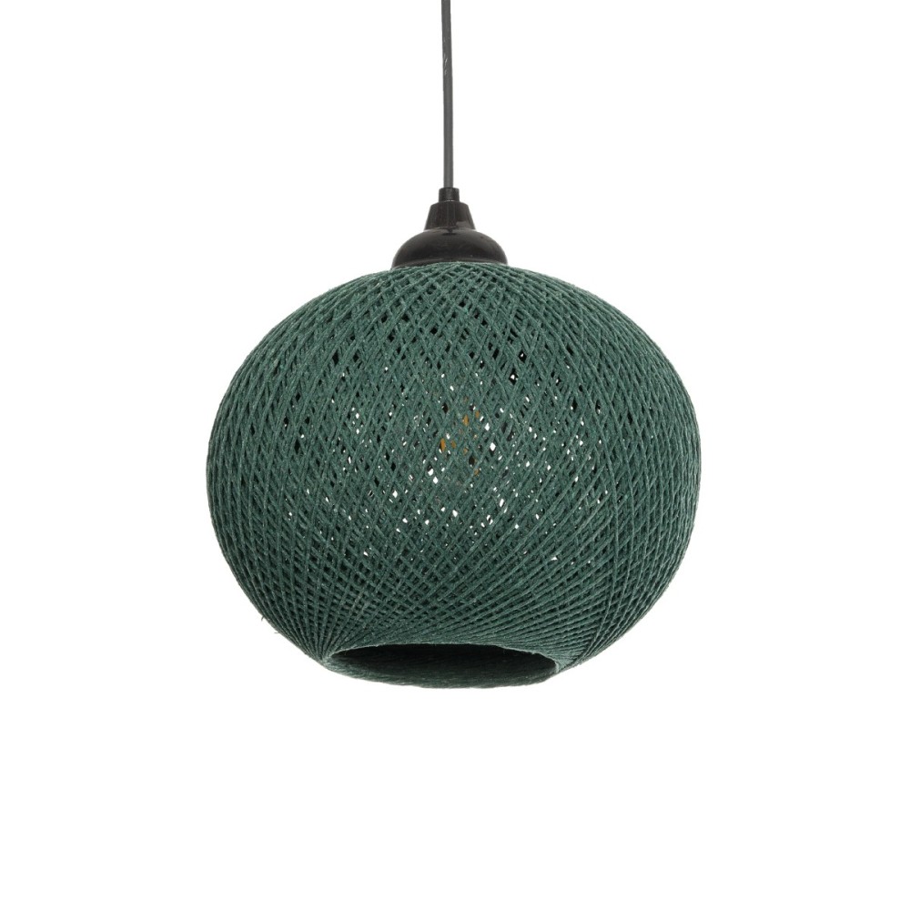 GLOBOSTAR® SOLEI 205-0015 Boho Κρεμαστό Φωτιστικό Οροφής με Ντουί 1 x E27 AC 220-240V IP20 - Πράσινο - M20 x Π20 x Υ25cm