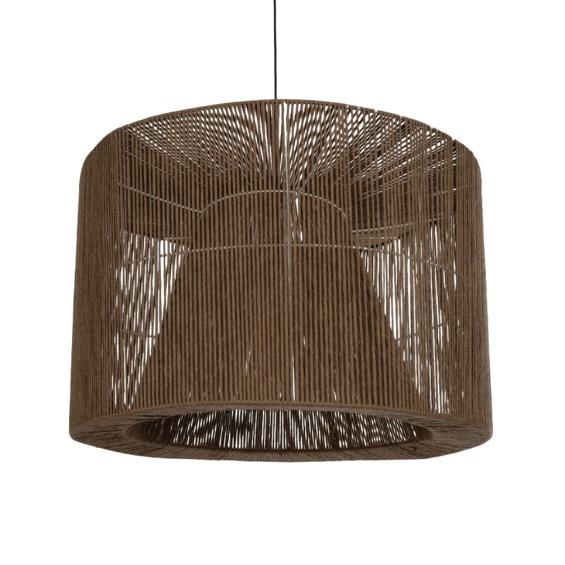 GLOBOSTAR® ZYLINDER 205-0023 Boho Κρεμαστό Φωτιστικό Οροφής με Ντουί 1 x E27 AC 220-240V IP20 - Καφέ - M80 x Π80 x Υ51cm