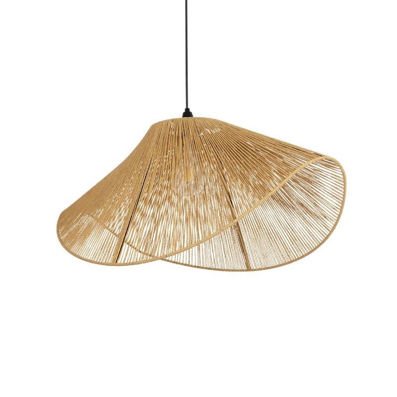 GLOBOSTAR® ECLAIR 205-0031 Boho Κρεμαστό Φωτιστικό Οροφής με Ντουί 1 x E27 AC 220-240V IP20 - Μπεζ - M70 x Π40 x Υ32cm