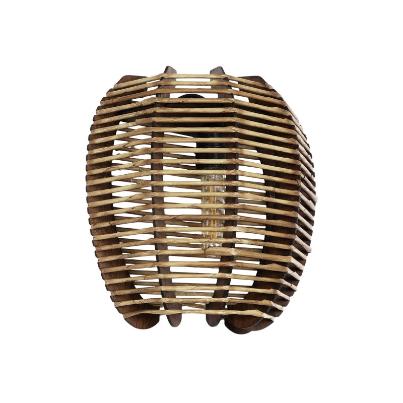 GLOBOSTAR® BOND 205-0050 Boho Φωτιστικό Τοίχου - Απλίκα με Ντουί 1 x E27 AC 220-240V IP20 - Μπεζ - M35 x Π18 x Υ32cm