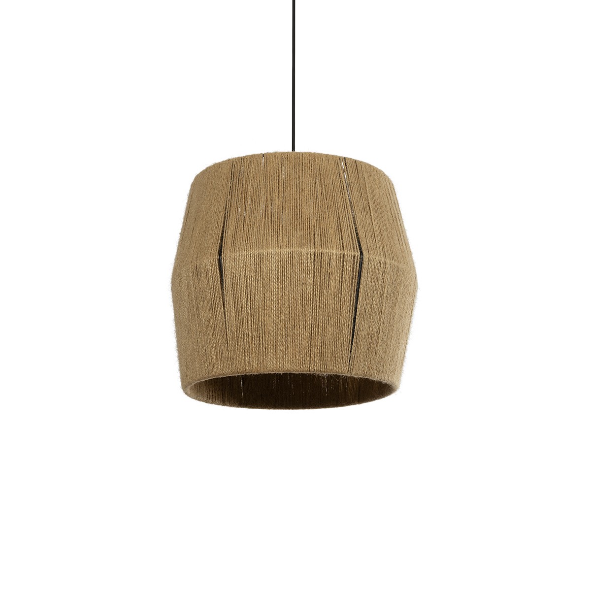 GLOBOSTAR® CONE 205-0057 Boho Κρεμαστό Φωτιστικό Οροφής με Ντουί 1 x E27 AC 220-240V IP20 - Μπεζ - M38 x Π38 x Υ34cm