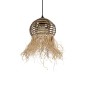 GLOBOSTAR® RIKTA 205-0077 Boho Κρεμαστό Φωτιστικό Οροφής με Ντουί 1 x E27 AC 220-240V IP20 - Μπεζ - M20 x Π20 x Υ30cm