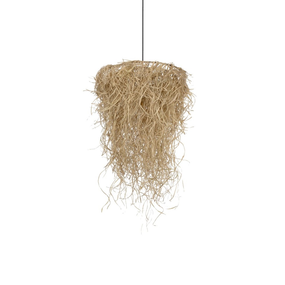 GLOBOSTAR® LIETUS 205-0079 Boho Κρεμαστό Φωτιστικό Οροφής με Ντουί 1 x E27 AC 220-240V IP20 - Μπεζ - M45 x Π45 x Υ50cm