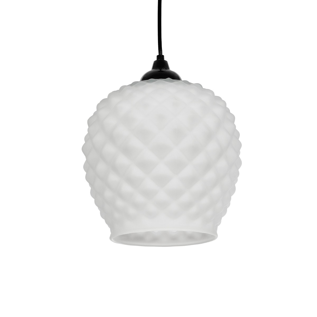 GLOBOSTAR® KEGEL 206-0005 Μοντέρνο Κρεμαστό Φωτιστικό Οροφής με Ντουί 1 x E27 AC 220-240V IP20 - Λευκό - Μ19 x Π19 x Υ19cm