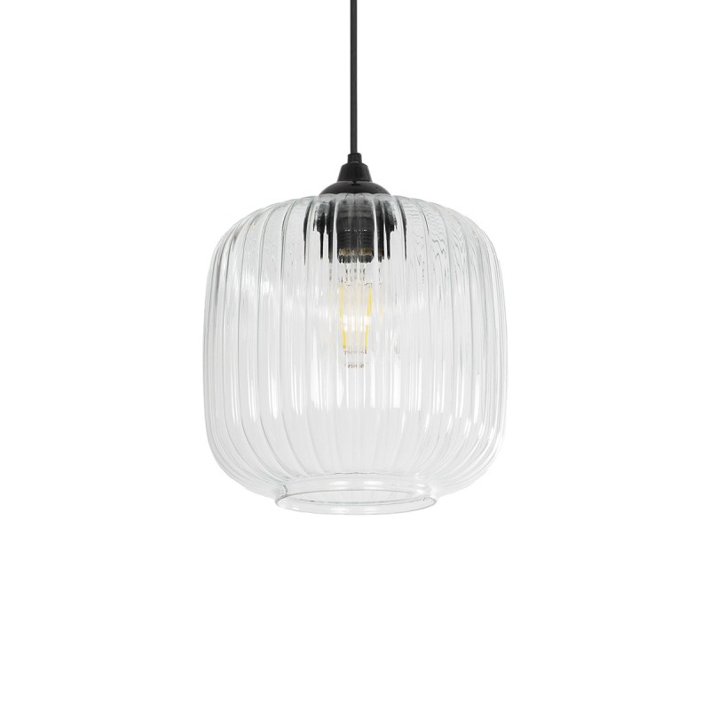 GLOBOSTAR® MELONI 206-0013 Μοντέρνο Κρεμαστό Φωτιστικό Οροφής με Ντουί 1 x E27 AC 220-240V IP20 - Διάφανο - Μ20 x Π20 x Υ24cm