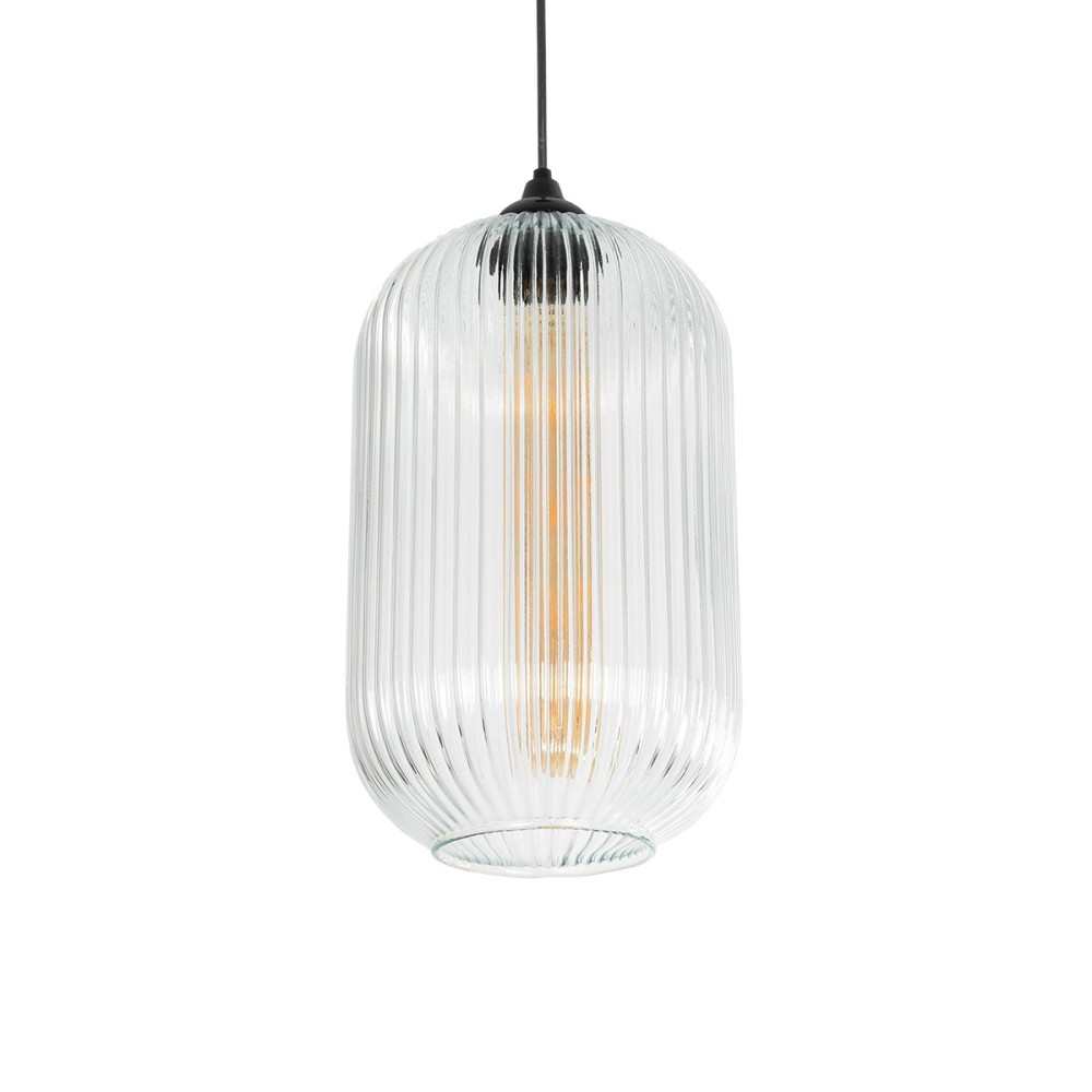 GLOBOSTAR® MELONI 206-0017 Μοντέρνο Κρεμαστό Φωτιστικό Οροφής με Ντουί 1 x E27 AC 220-240V IP20 - Διάφανο - Μ20 x Π20 x Υ38cm