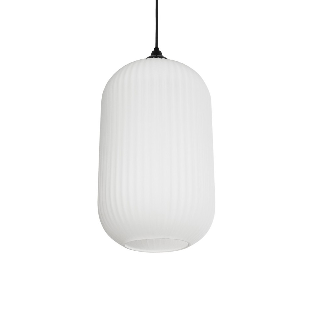 GLOBOSTAR® MELONI 206-0019 Μοντέρνο Κρεμαστό Φωτιστικό Οροφής με Ντουί 1 x E27 AC 220-240V IP20 - Λευκό - Μ20 x Π20 x Υ38cm