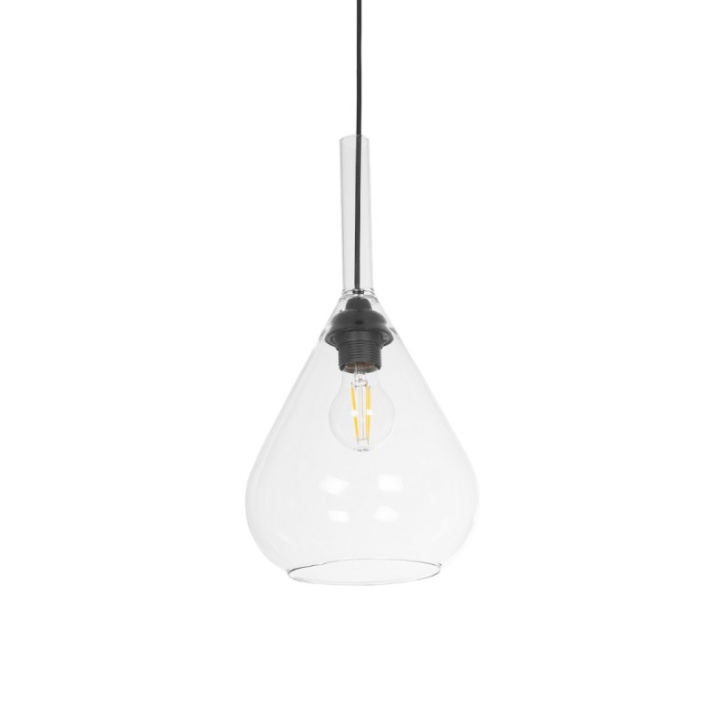 GLOBOSTAR® BALU 206-0043 Μοντέρνο Κρεμαστό Φωτιστικό Οροφής με Ντουί 1 x E27 AC 220-240V IP20 - Διάφανο - Μ20 x Π20 x Υ42cm