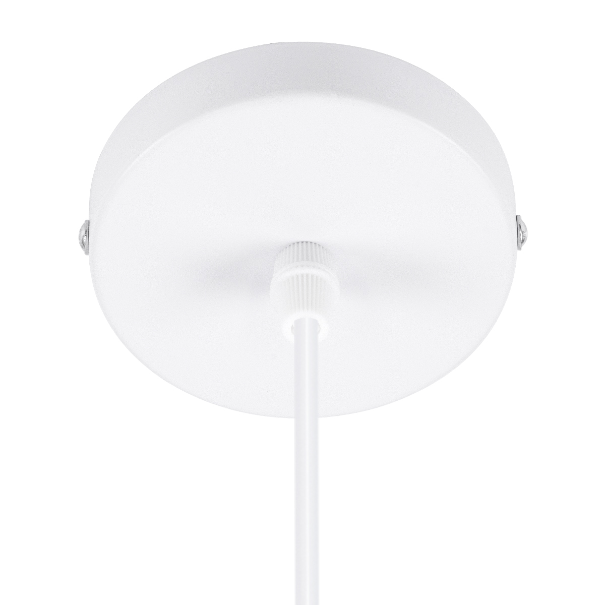 GloboStar® HANNA 36217 Μοντέρνο Κρεμαστό Φωτιστικό Ανάρτηση Μονόφωτο 1 x E27 IP20 Λευκό Πλαστικό - Μ4 x Π4 x Υ110cm